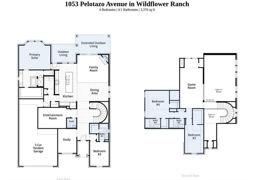 2D floor plan layout of this home in Wildflower Ranch, Dish, TX (Image 3). 2D floor plan layout of this home in Wildflower Ranch, Dish, TX (Image 3).