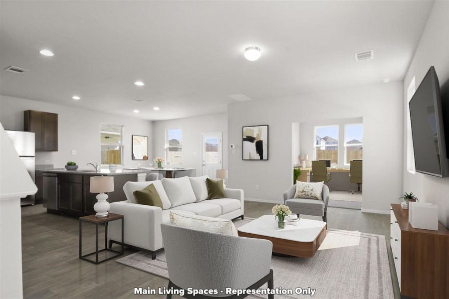 Representative furnished interior of a home built from the Harvest Ridge 1950 by Brohn Homes in Harvest Ridge, Elgin (Image 5).