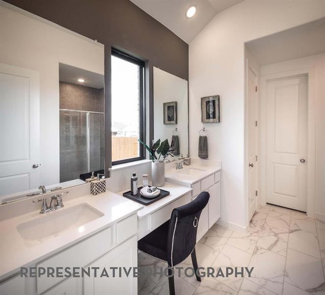 Furnished interior view inside a new home in Wildflower Ranch, Dish (Image 14).