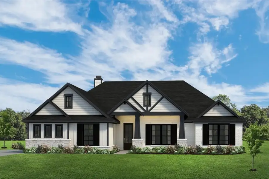 Representative exterior photo of a completed home built from the The Magnolia by Elmwood Custom Homes in Matthews Farm, Venus, TX (Image 3). Representative exterior photo of a completed home built from the The Magnolia by Elmwood Custom Homes in Matthews Farm, Venus, TX (Image 3).