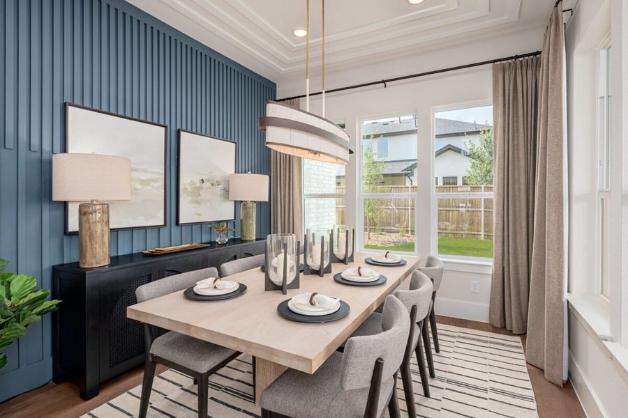 Representative furnished interior of a home built from the Manhattan by Landon Homes in Fields - Brookside, Frisco (Image 14). Representative furnished interior of a home built from the Manhattan by Landon Homes in Fields - Brookside, Frisco (Image 14).