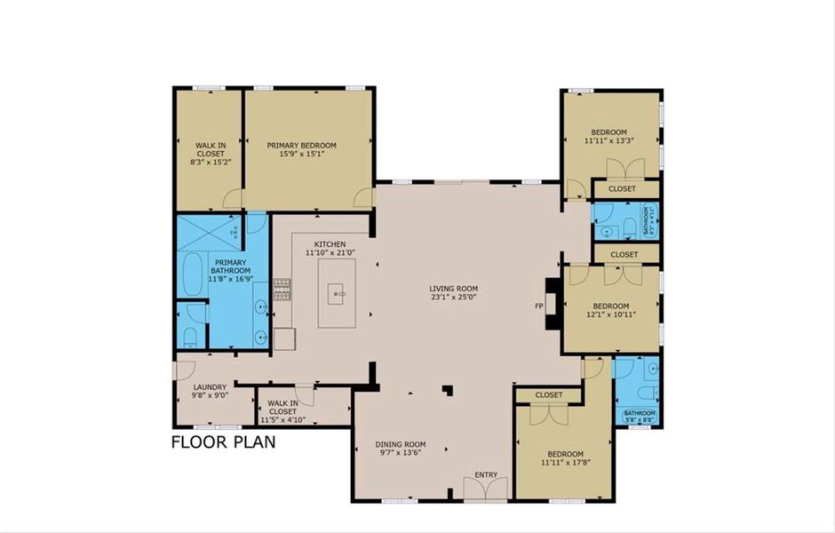2D floor plan layout of this home in , Harper, TX (Image 2).