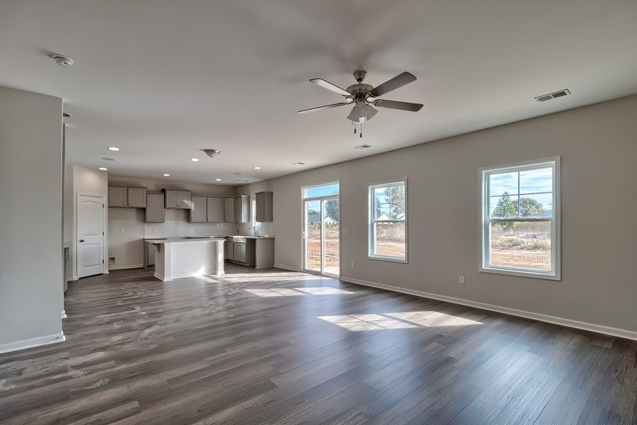 Representative unfurnished interior of a home built from the Devereaux II by Great Southern Homes in Beach Forest, Sumter (Image 42). Representative unfurnished interior of a home built from the Devereaux II by Great Southern Homes in Beach Forest, Sumter (Image 42).