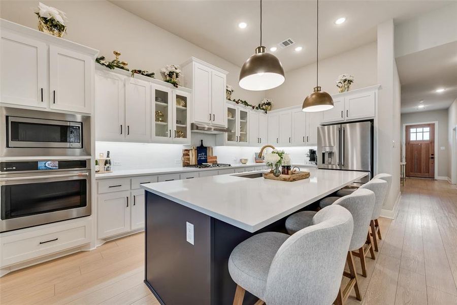 Furnished interior view inside a new home in Karis - Village Series, Crowley (Image 10). Furnished interior view inside a new home in Karis - Village Series, Crowley (Image 10).