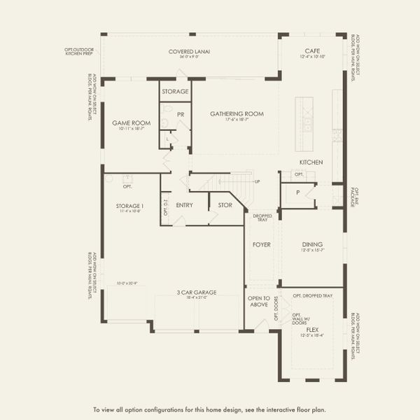 2D floor plan layout for the Roseland by Pulte Homes in The Grow, Orlando, FL (Image 3).