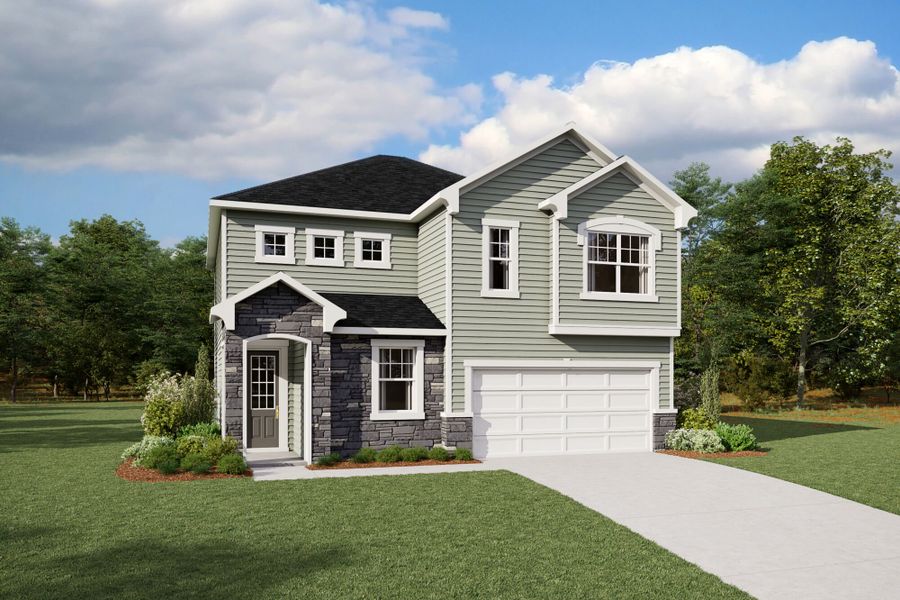 Representative exterior photo of a completed home built from the Redwood by Mattamy Homes in Providence Creek, Fuquay Varina, NC (Image 30).