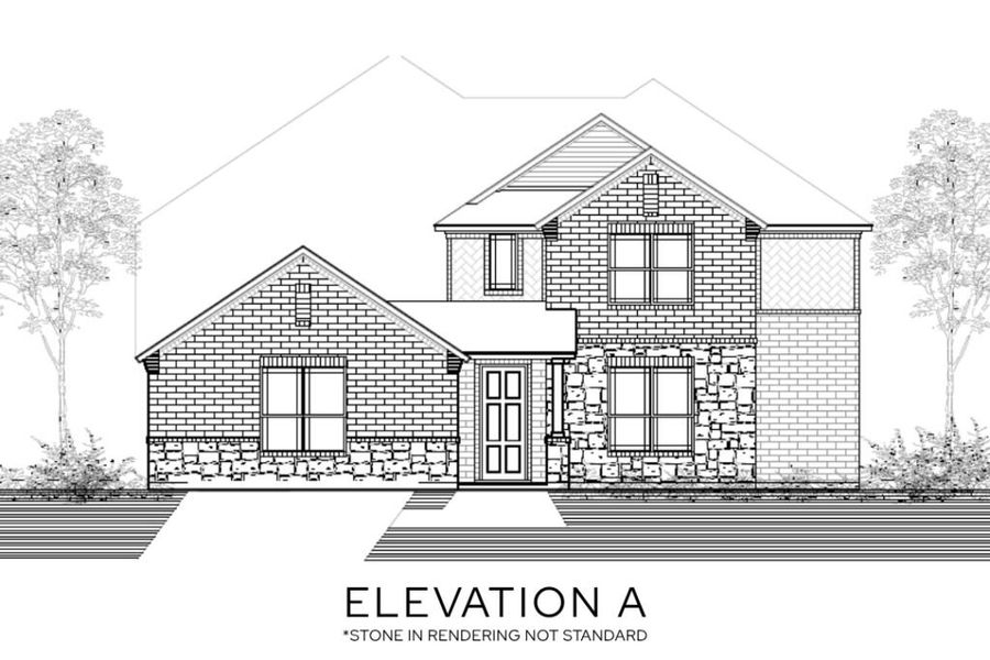 Representative rendering of the exterior for the The Highland by Lillian Custom Homes (Image 3).