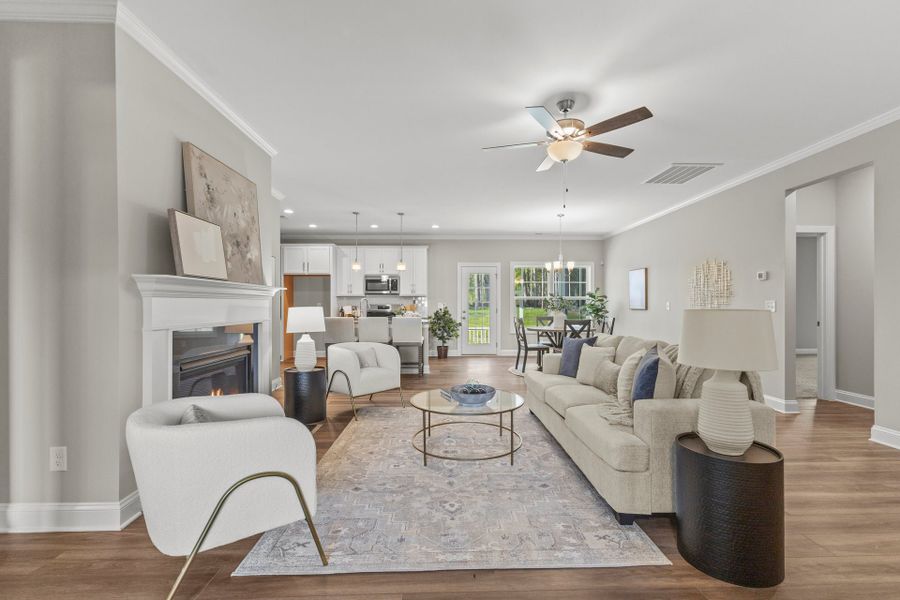 Representative furnished interior of a home built from the Clarion by Caviness & Cates Communities in Maggie Way, Wendell (Image 15).