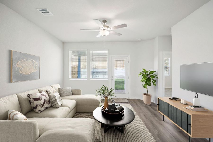 Furnished interior view inside a new home in Montgomery Oaks - Premier, Conroe (Image 6). Furnished interior view inside a new home in Montgomery Oaks - Premier, Conroe (Image 6).