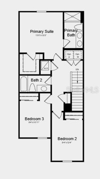 2D floor plan layout of this home in The Towns at Tiburon, Nokomis, FL (Image 17).
