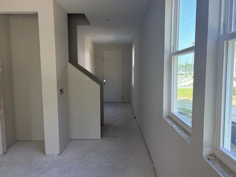 Hallway from the front door - under construction