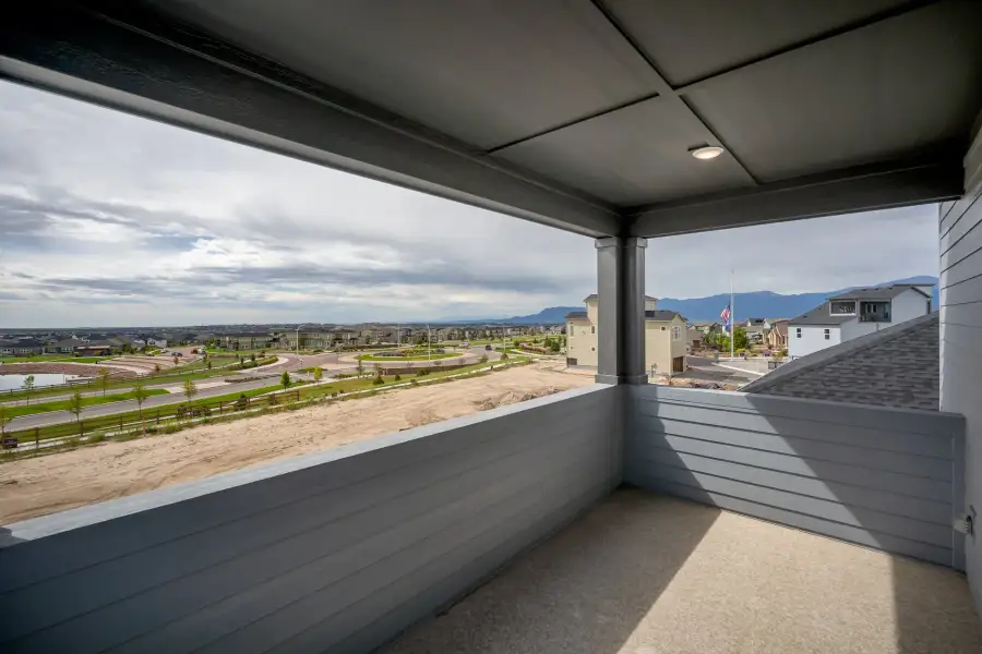Exterior details and patio area of a home in Elevate at Wolf Ranch, Colorado Springs (Image 4). Exterior details and patio area of a home in Elevate at Wolf Ranch, Colorado Springs (Image 4).