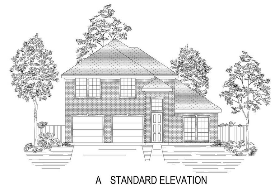 Representative rendering of the exterior for the Caroline F by First Texas Homes (Image 4).