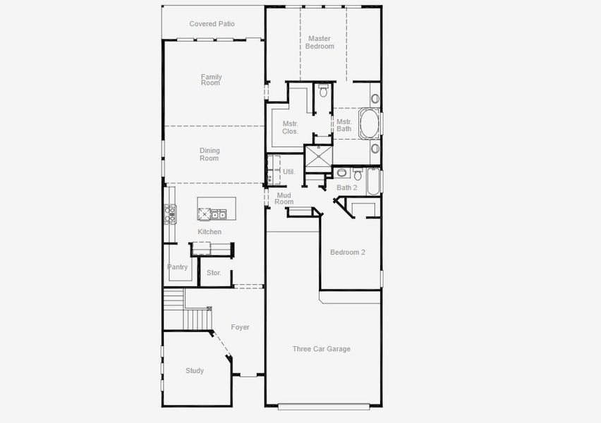 2D floor plan layout of this home in Painted Tree, McKinney, TX (Image 4). 2D floor plan layout of this home in Painted Tree, McKinney, TX (Image 4).