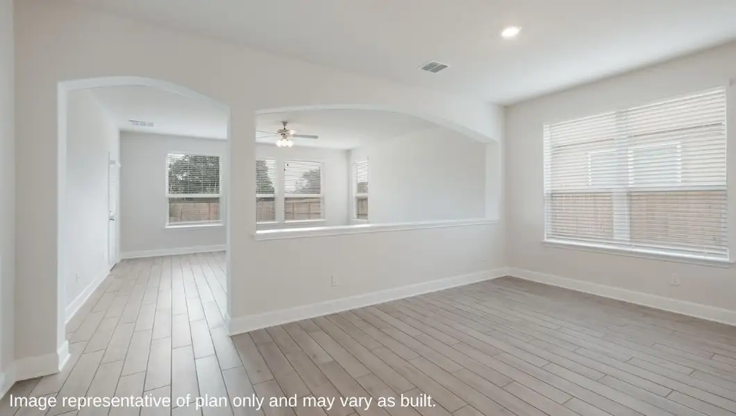 Representative unfurnished interior of a home built from the The Clydesdale by D.R. Horton in Steele Creek, Cibolo (Image 14). Representative unfurnished interior of a home built from the The Clydesdale by D.R. Horton in Steele Creek, Cibolo (Image 14).