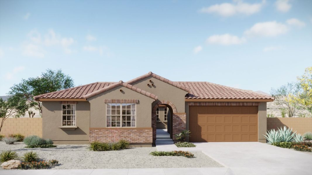 Representative exterior photo of a completed home built from the Emilia by Mattamy Homes in Covena Pointe, Tucson, AZ (Image 3).