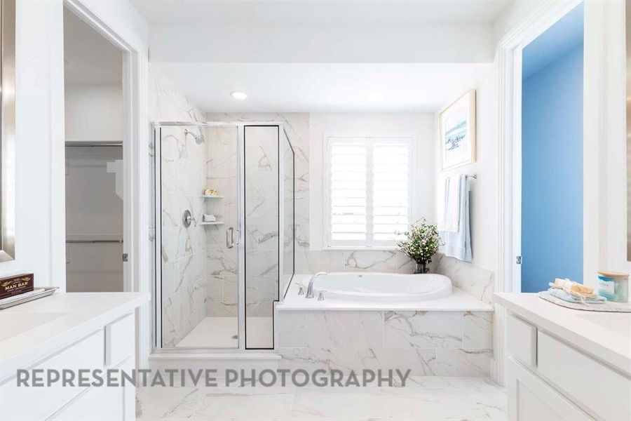 Furnished interior view inside a new home in Aster Park: 40ft. lots, McKinney (Image 12).