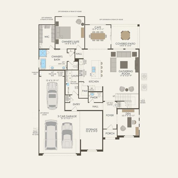 2D floor plan layout of this home in Blossom Rock, Apache Junction, AZ (Image 4).