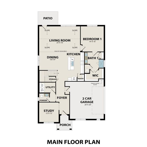 2D floor plan layout of this home in Benders Cove, Mount Juliet, TN (Image 11).