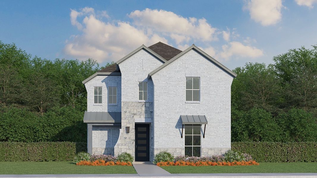 Plan 1461 Elevation C w/ Stone Plan 1461 Elevation C w/ Stone