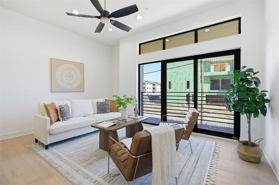 Furnished interior view inside a new home in , Dallas (Image 23).