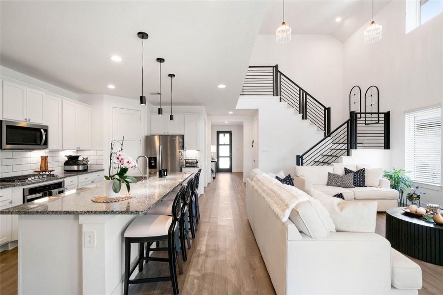 Furnished interior view inside a new home in Fosters Ridge 60's, Conroe (Image 8). Furnished interior view inside a new home in Fosters Ridge 60's, Conroe (Image 8).