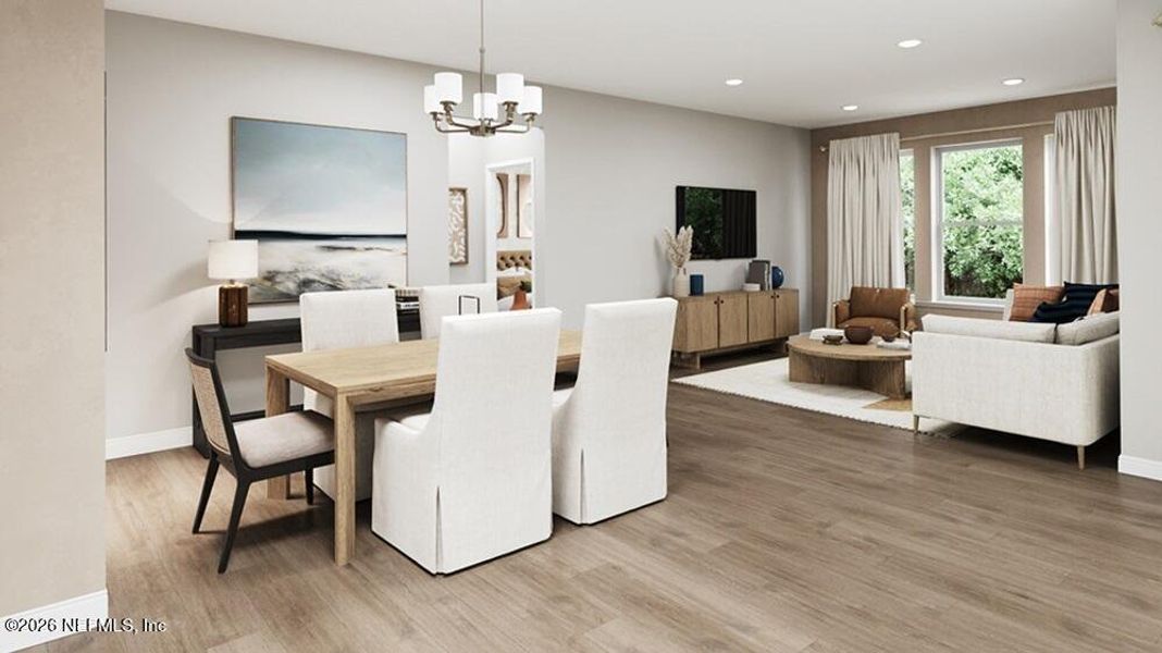 Furnished interior view inside a new home in Colbert Landings, Palm Coast (Image 5).