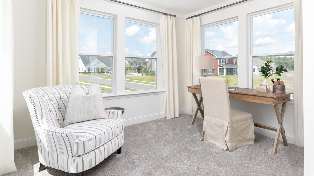 Representative furnished interior of a home built from the Drayton by DRB Homes in Farms at Bellingham, Mooresville (Image 14). Representative furnished interior of a home built from the Drayton by DRB Homes in Farms at Bellingham, Mooresville (Image 14).