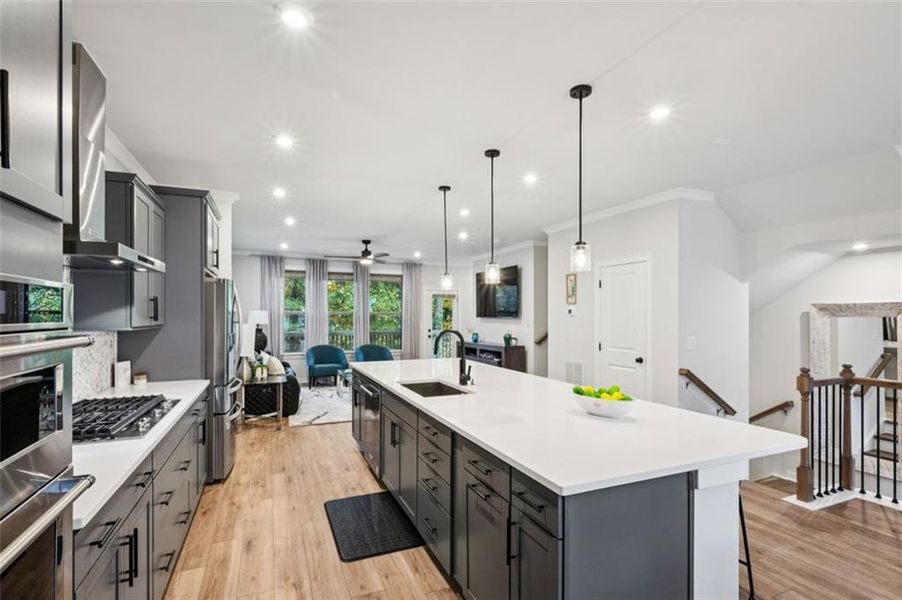 Furnished interior view inside a new home in Parkside at Mason Mill, Decatur (Image 11).
