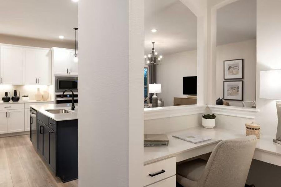 Photo of Pulte model home with same floor plan, not of actual home listed. Photo of Pulte model home with same floor plan, not of actual home listed.