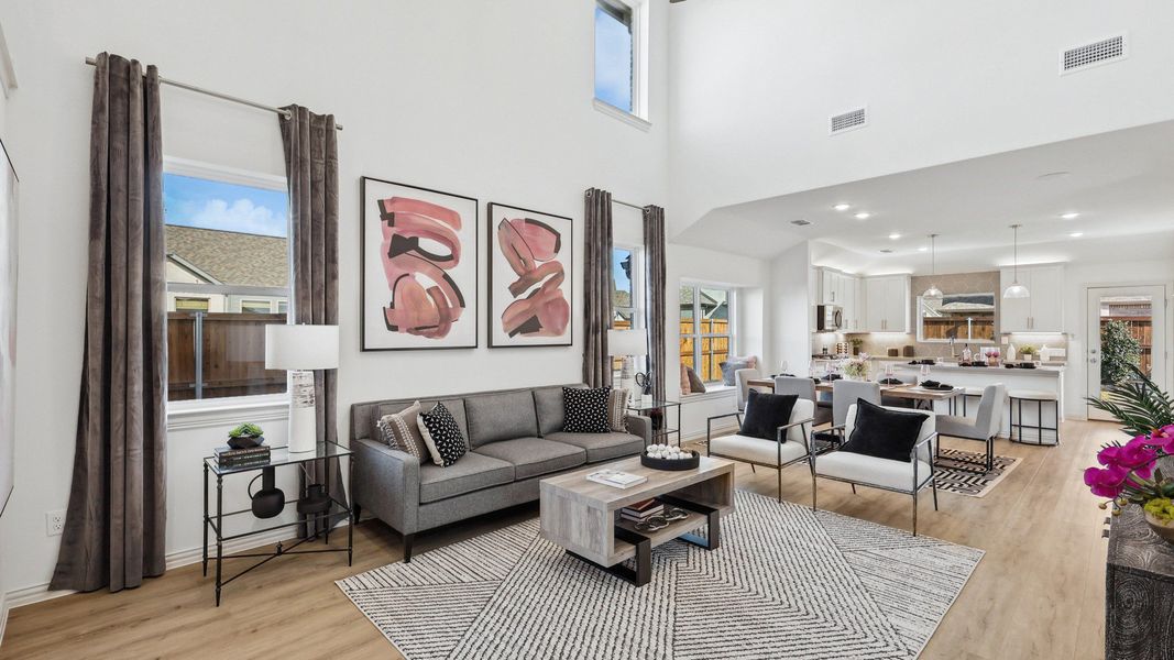 Representative furnished interior of a home built from the Meridian by DRB Homes in Bel Air Village, Sherman (Image 5).