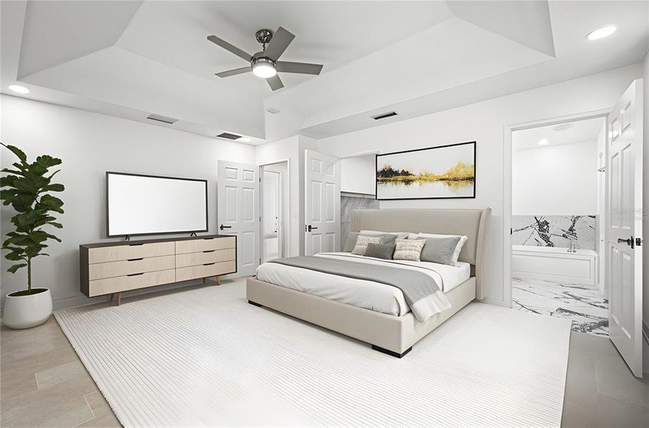 Furnished interior view inside a new home in , Dunnellon (Image 4).