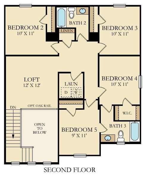 2D floor plan layout of this home in , Summerville, SC (Image 3).
