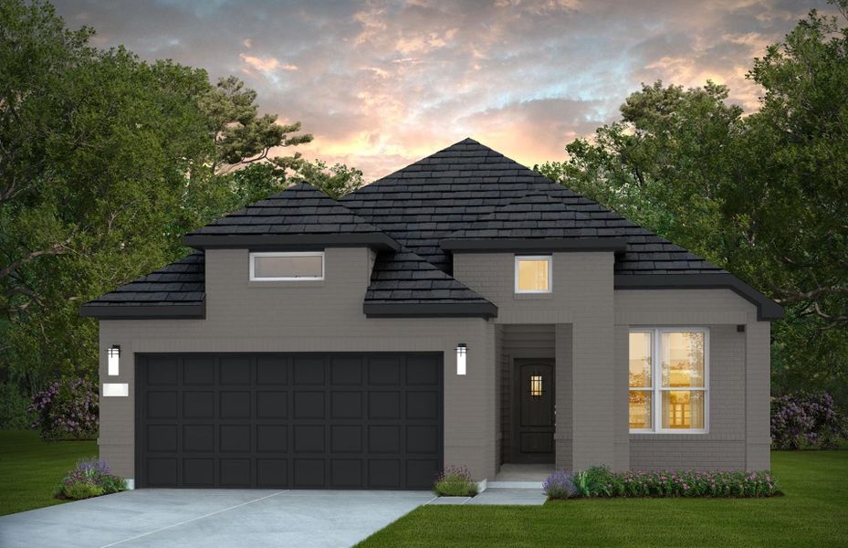Representative exterior photo of a completed home built from the Barrett by Pulte Homes in Montgomery Bend, Montgomery, TX (Image 9). Representative exterior photo of a completed home built from the Barrett by Pulte Homes in Montgomery Bend, Montgomery, TX (Image 9).