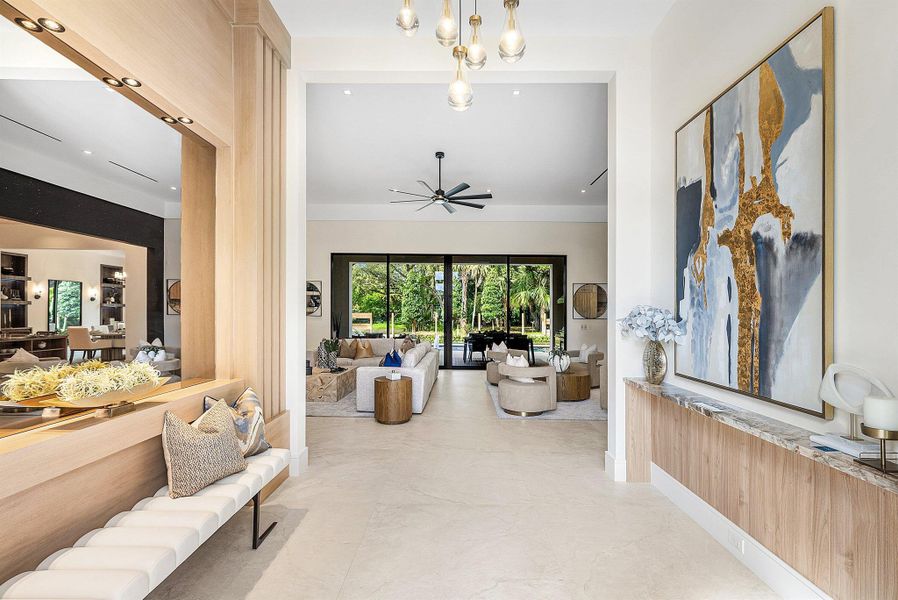 Furnished interior view inside a new home in , Boca Raton (Image 12). Furnished interior view inside a new home in , Boca Raton (Image 12).