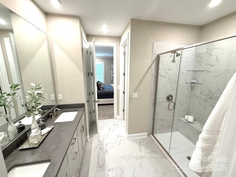 Furnished interior view inside a new home in The Townes at Wade Ardrey, Charlotte (Image 24).