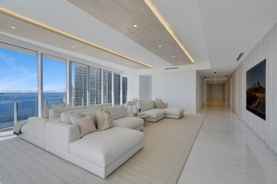 Furnished interior view inside a new home in Aston Martin Residences, Miami (Image 11).