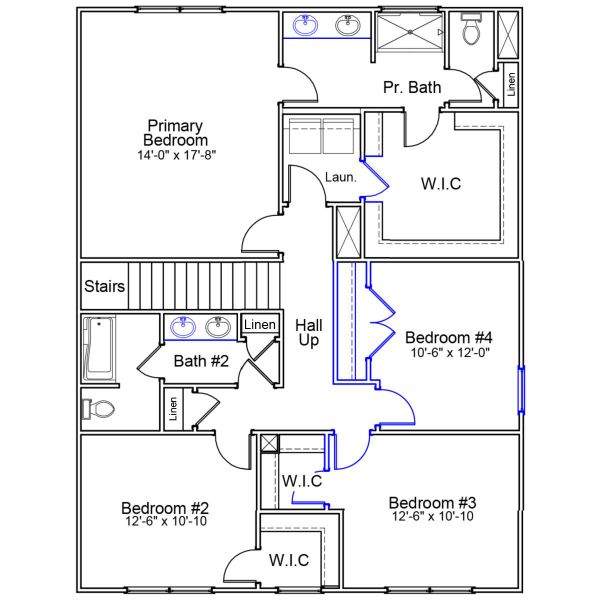 2D floor plan layout of this home in Richmond Hill, Inman, SC (Image 3).