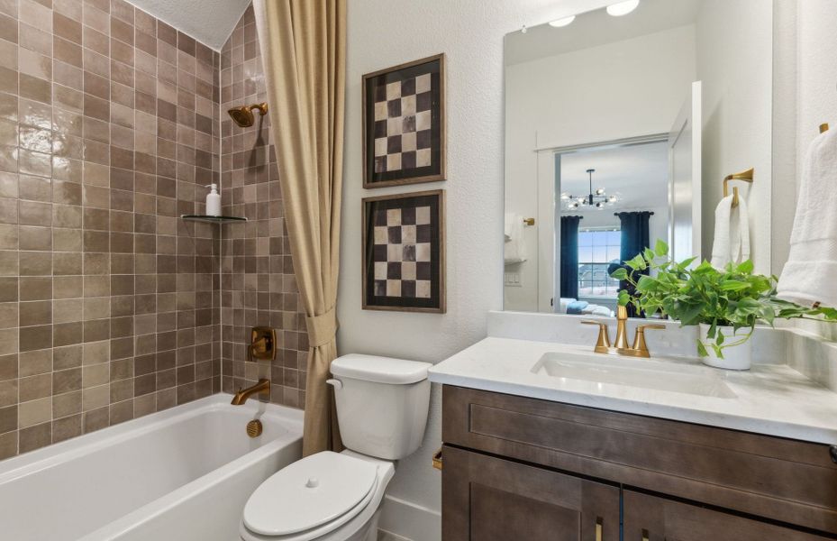 Furnished interior view inside a new home in Creekview Meadows, Pilot Point (Image 16).