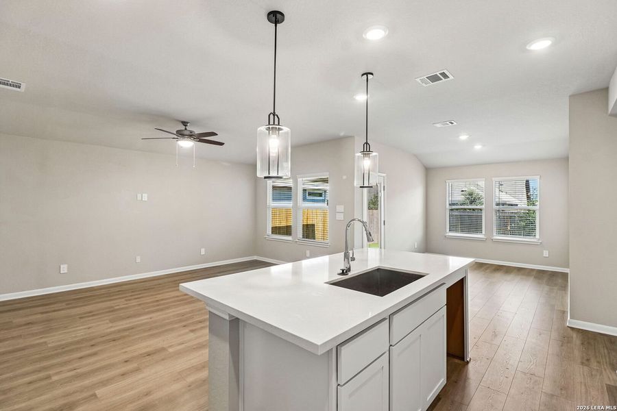 Furnished interior view inside a new home in Estancia Ranch - Premier Series, San Antonio (Image 12). Furnished interior view inside a new home in Estancia Ranch - Premier Series, San Antonio (Image 12).