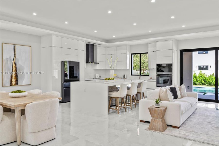 Furnished interior view inside a new home in , Miami (Image 43).