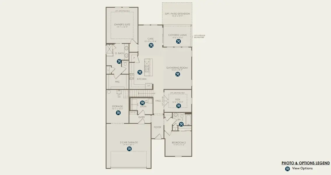 2D floor plan layout for the Mystique Grand by Pulte Homes in Lakeview Estates, Palm Coast, FL (Image 3).