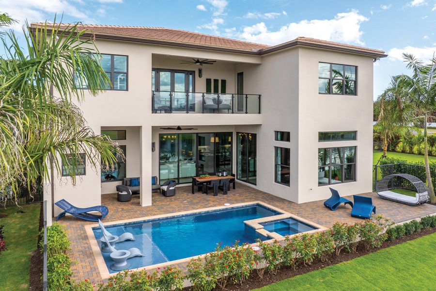 Representative exterior details of a home built from the Santorini by GL Homes in Lotus Edge, Boca Raton (Image 14).