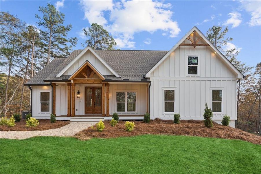 Front exterior of a new home in , Dahlonega, GA, highlighting curb appeal (Image 18).