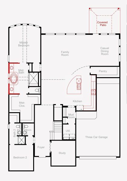 2D floor plan layout of this home in Valencia, Manvel, TX (Image 3).