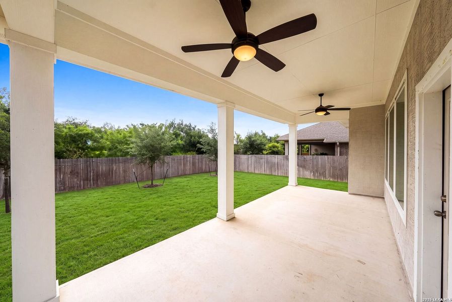 Exterior details and patio area of a home in Davis Ranch 60', San Antonio (Image 3).