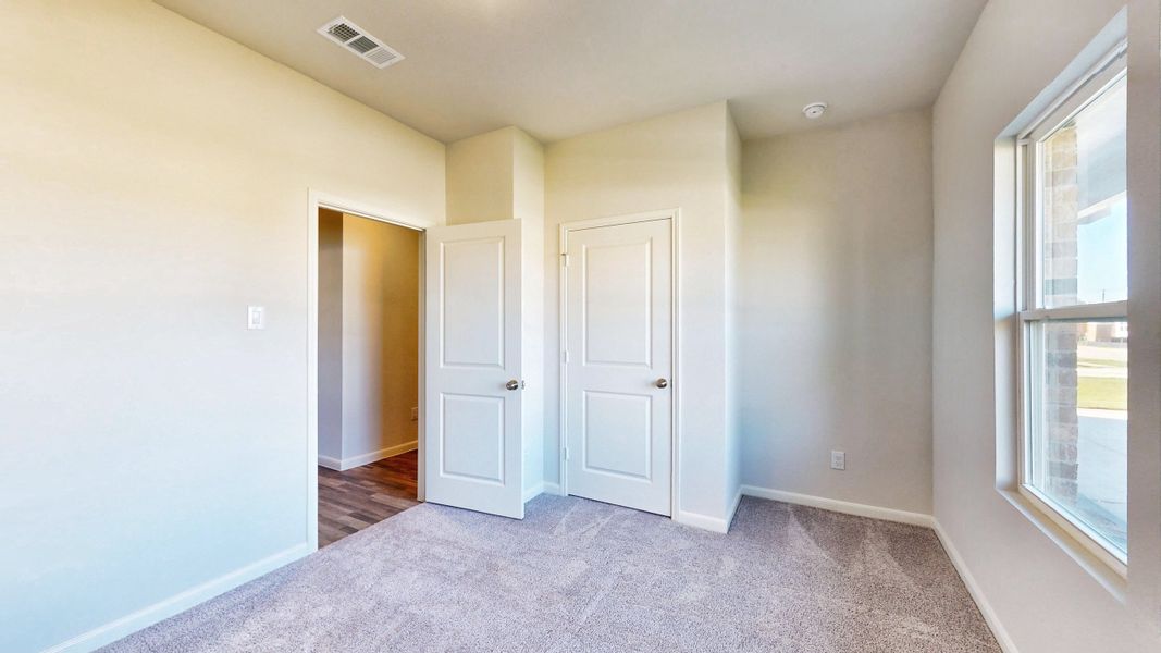 A room with white doors. A room with white doors.