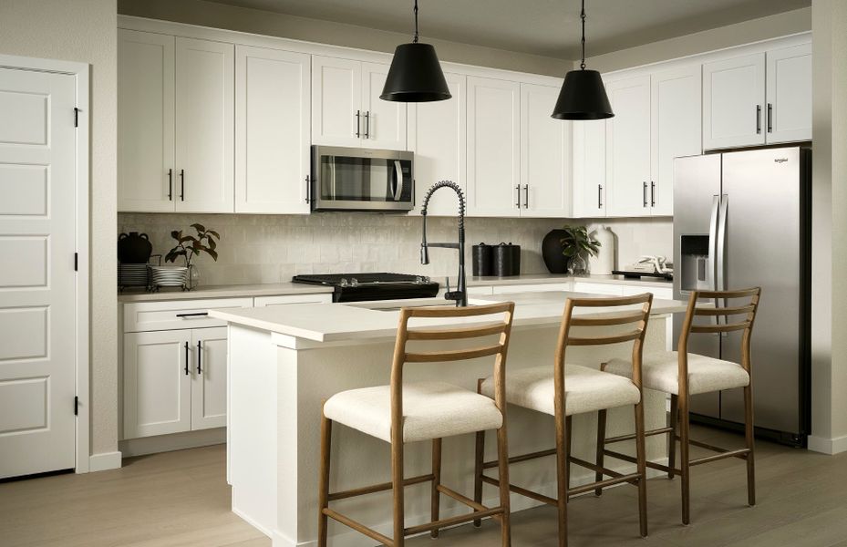 Representative furnished interior of a home built from the Rowen by Pulte Homes in Barefoot Village, Longmont (Image 11).