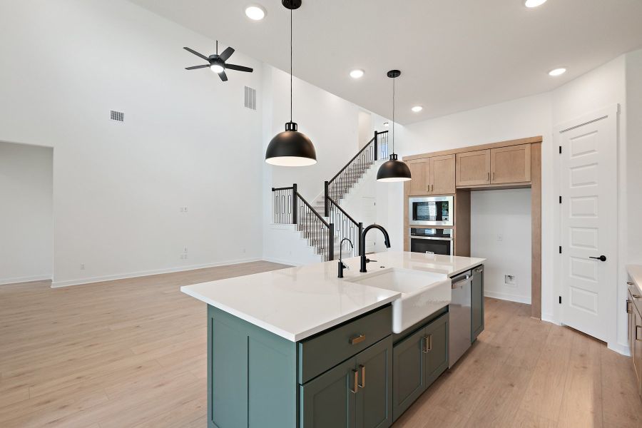Furnished interior view inside a new home in Wolf Ranch, Georgetown (Image 10).