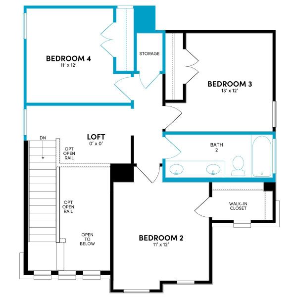 2D floor plan layout of this home in Midline, Webster, TX (Image 3). 2D floor plan layout of this home in Midline, Webster, TX (Image 3).